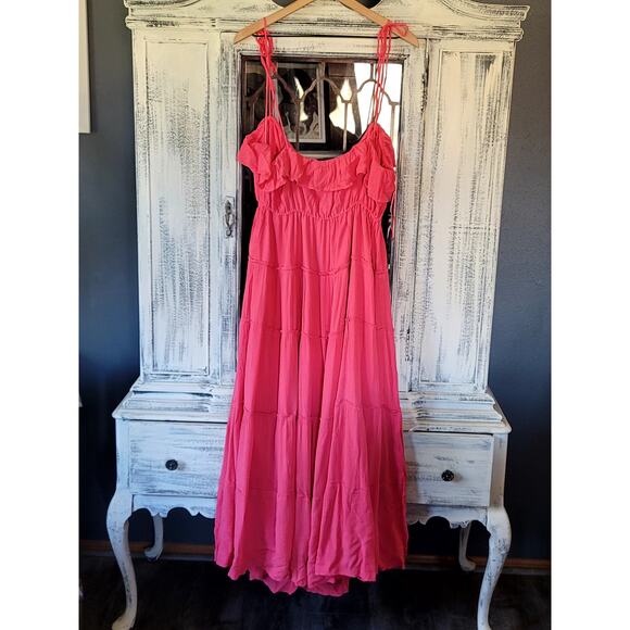 NWT Anthropologie Pink Maxi Dress - Large - Picture 6 of 6